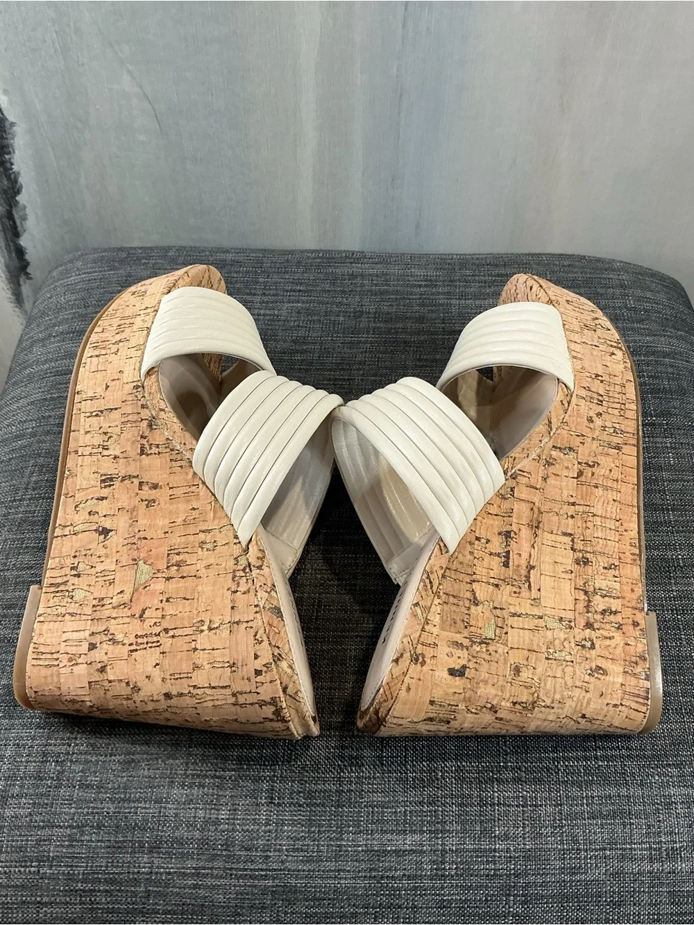Kenneth Cole New York Cailyn Cork Wedge Sandal in Cognac - Size 8 (NIB)